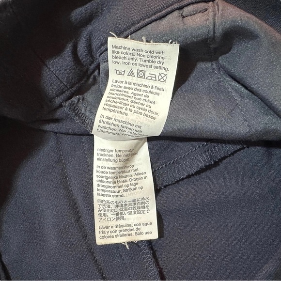 J. Crew Mercantile Women Navy Flat Front Pants Sz 6x26 Cropped Career Stretch - Picture 5 of 13